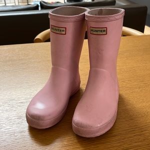 Girls hunter rainboots in pink, size uk 11 (us 12)